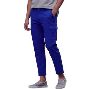Arctic Cool Blue Men’s Pants Ankle Cargo Grip/Silicone/Logo Elastic/Waist 36x28